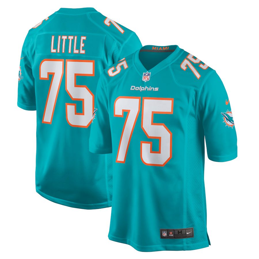 Men Miami Dolphins 75 Greg Little Nike Green Game NFL Jersey
